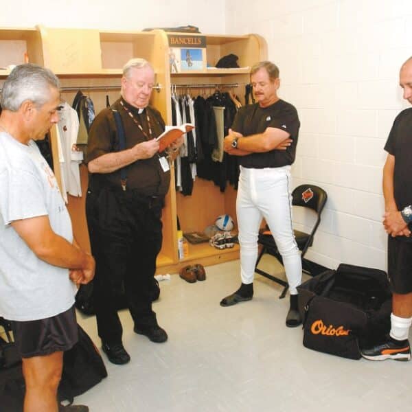 Father Bauer, Orioles’ chaplain, goes to bat for God and the O’s
