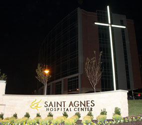 St. Agnes Hospital illuminates seven-story cross