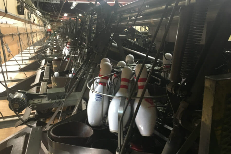Enjoying a behind-the-scenes look at a local, family-owned bowling alley