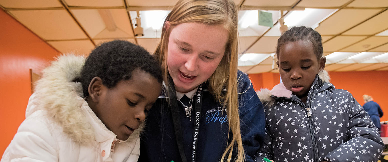 Service learning at Notre Dame Prep aids refugees