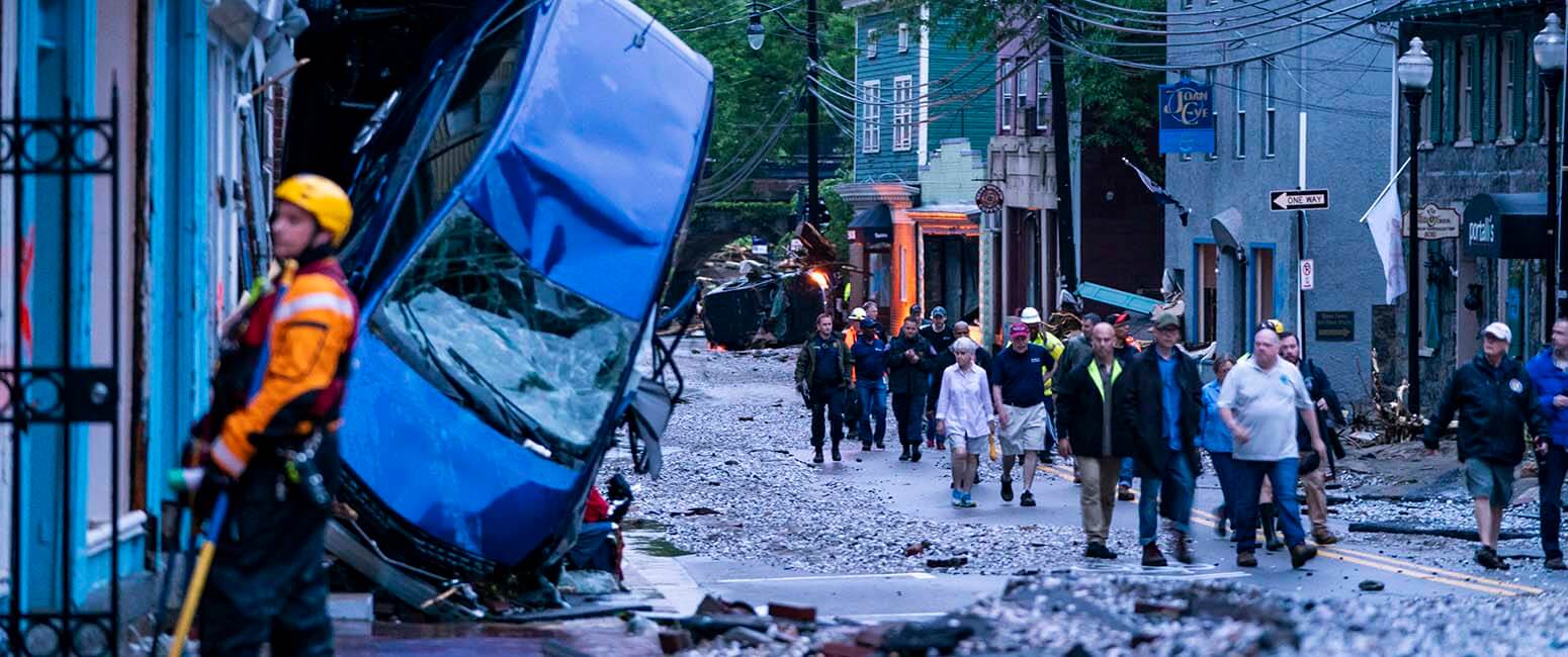 Ellicott City hit by second flash flood in less than two years