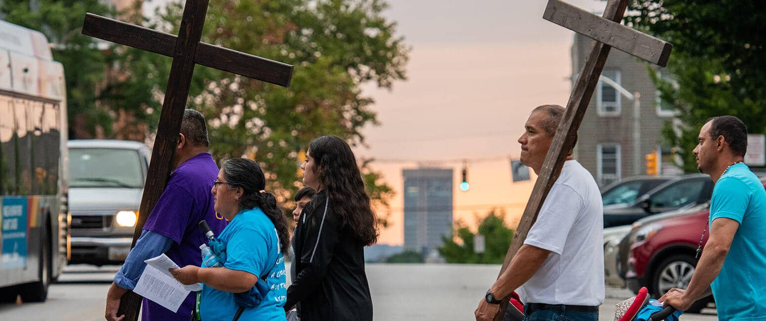 Plea to ‘walk with them’ resonates at refugee-themed Highlandtown Stations of the Cross
