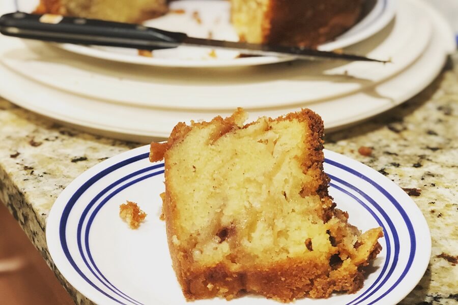 A slice of apple cake a day to keep the quarantine blues away