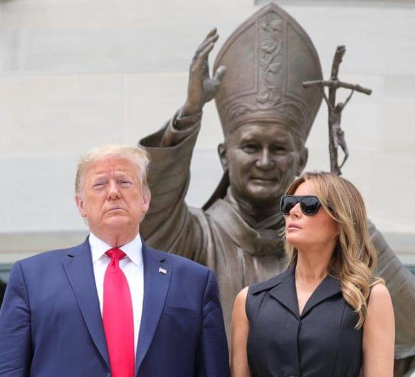Trump visits shrine on anniversary of St. John Paul II visit to Poland