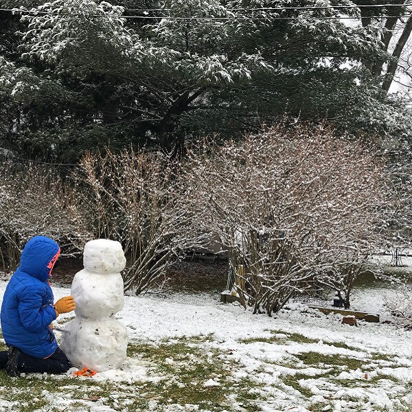First snow day of the season, candy cane caprese, paper-towel penguins, school concerts, and more (7 Quick Takes)