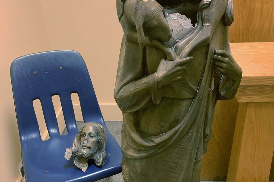 Christ statue vandalized at Florida church among latest attacks on