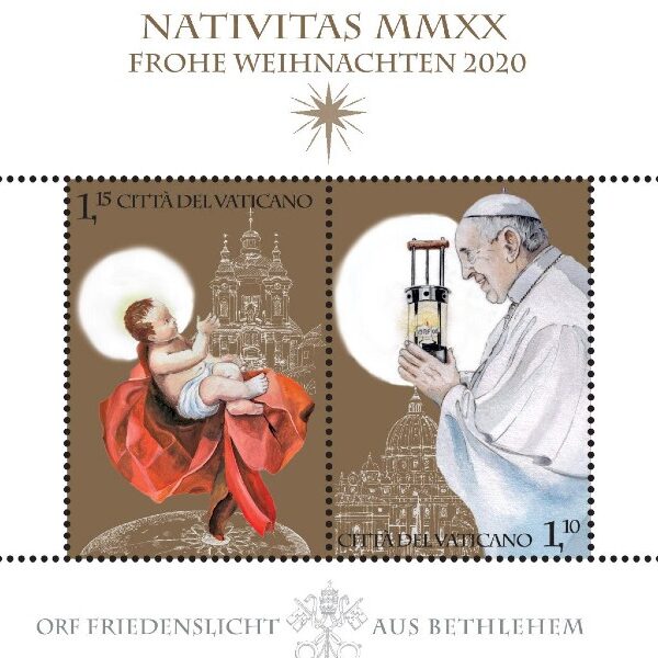 Vatican Christmas: Details of stamps, Nativity scene, tree released