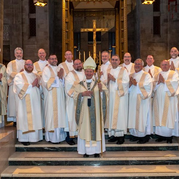 Thirteen men become deacons, ambassadors of the ‘domestic church,’ Archbishop Lori says
