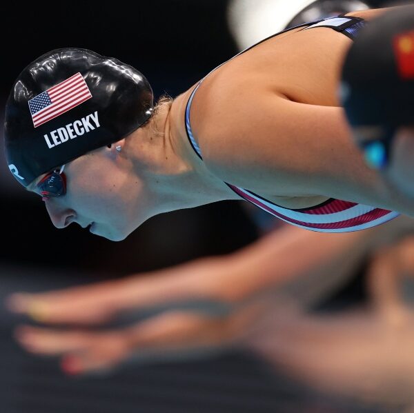 Ledecky gives shout-out to her grandparents after winning Olympic gold