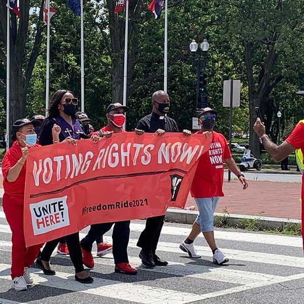 Hundreds march for voting rights, justice near U.S. Capitol; 200 arrested