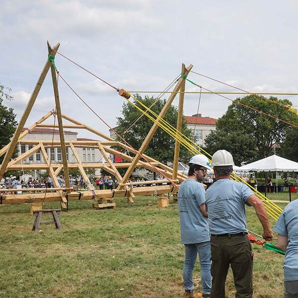 Team crafts roof truss that could help guide rebuilding of Paris cathedral