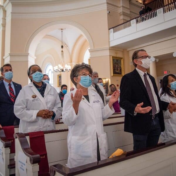 ‘We’re all worn down’: Catholic health care providers find spiritual strength at White Mass