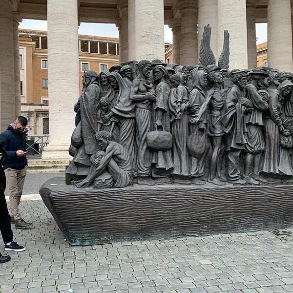 Vatican adds QR code to sculpture to educate people about migration