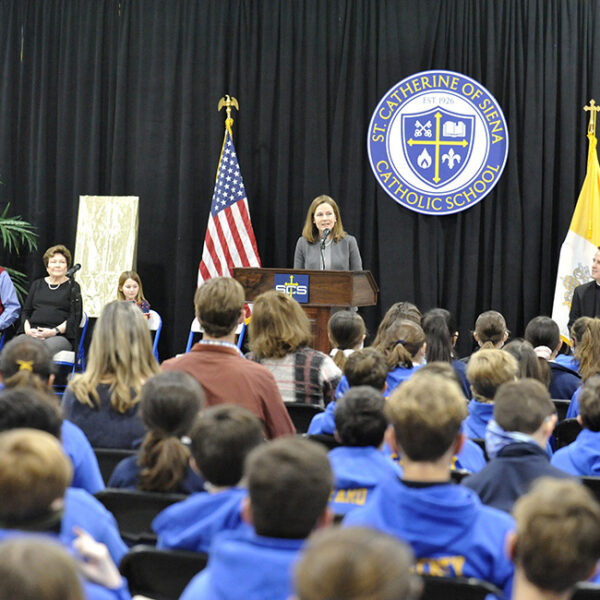 Justice Barrett urges Catholic school students to work hard and dream