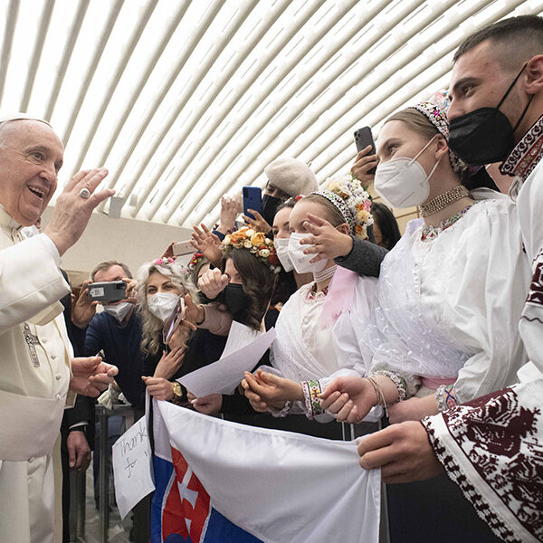 Pope talks about devotion to saints, prays for man who interrupted prayer