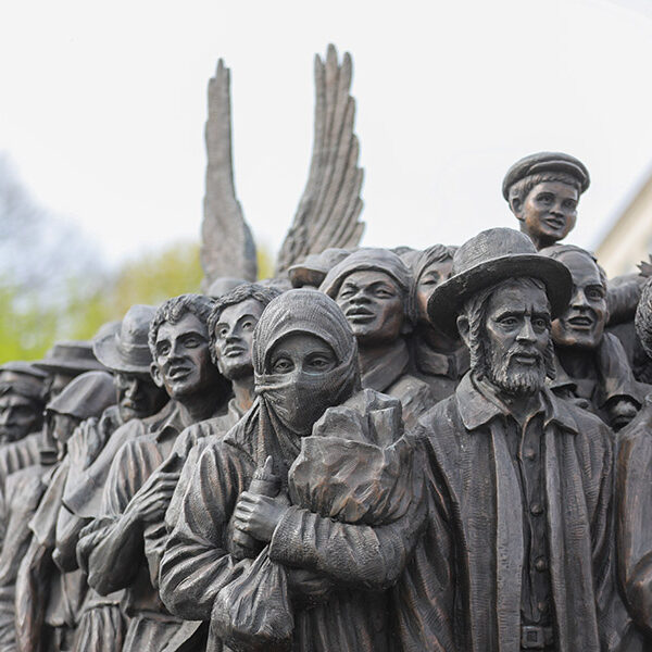 Catholic University of America dedicates ‘Angels Unawares’ sculpture
