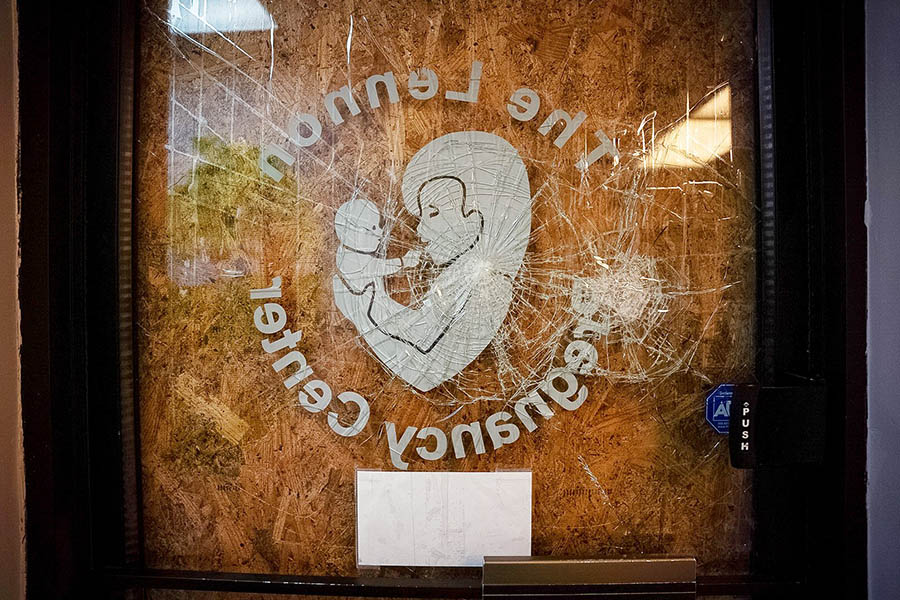 Catholics rally in support of Michigan pro-life center after vandalism