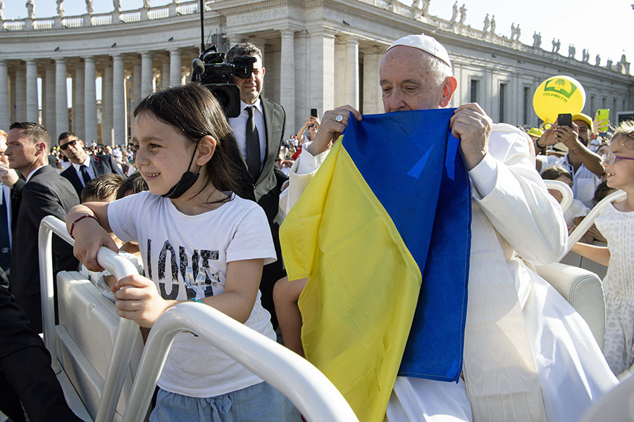 Invasion of Ukraine was barbaric, but war is complicated, pope tells Jesuits