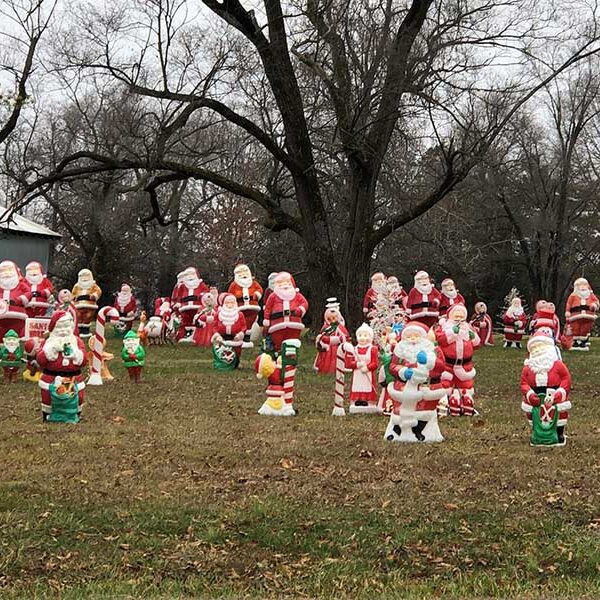 In couple’s roadside Christmas display, the Nativity is front and center