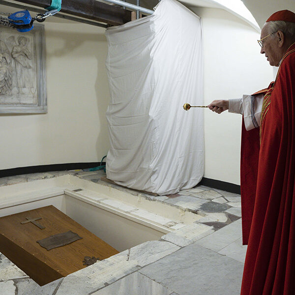 Pope Benedict XVI laid to rest today where two canonized popes were buried