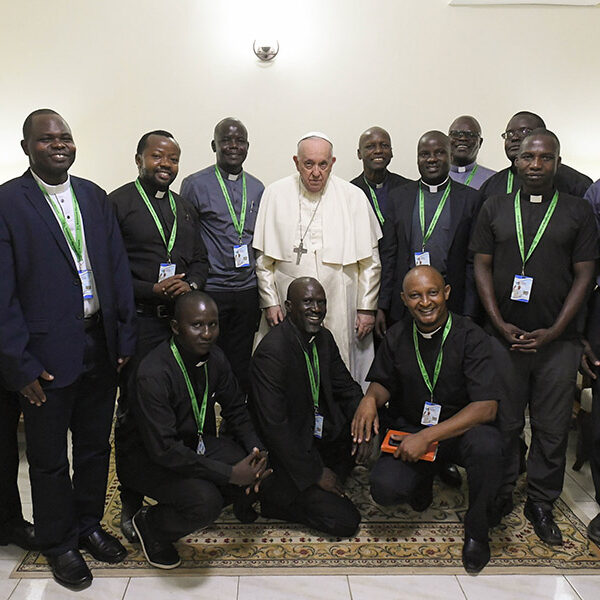 Pope tells Jesuits in Africa he twice refused to become a bishop