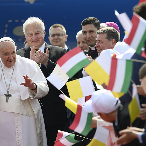 Pope arrives in Hungary preaching cooperation, welcome — not isolation