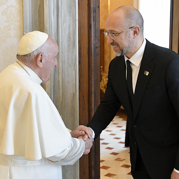 Pope meets Ukrainian prime minister at Vatican
