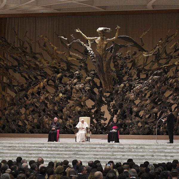 Over the pope’s shoulder: An ‘explosion’ of spirituality in bronze