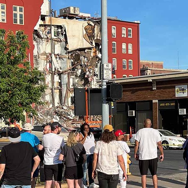 Victims of apartment building collapse in Davenport, Iowa, turn to nearby Catholic church