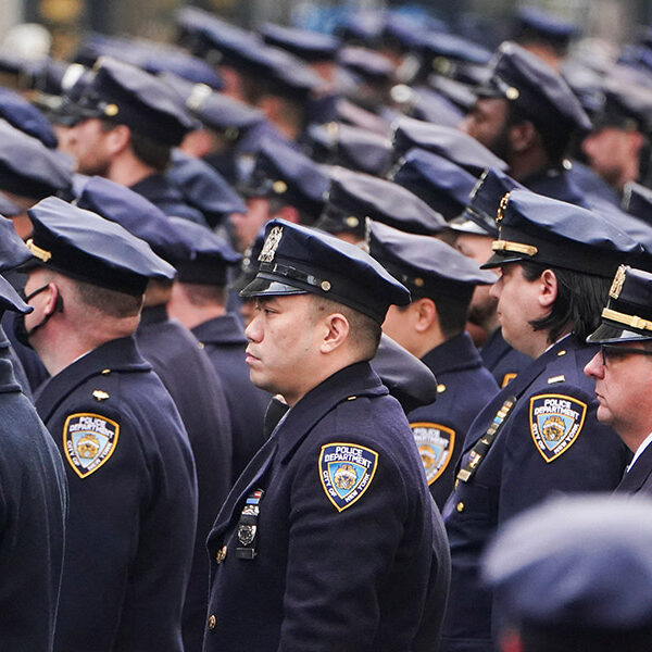 ‘Bless those who walk the blue line,’ bishop prays as nation honors police