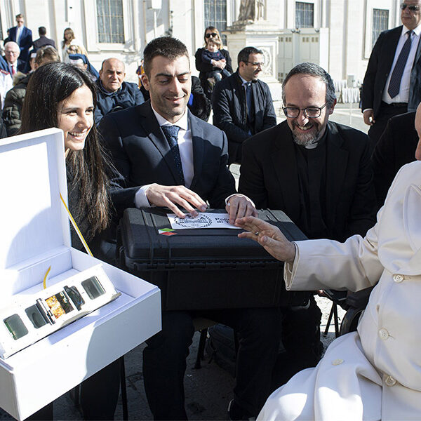 Pope’s message of hope launched into space to orbit Earth