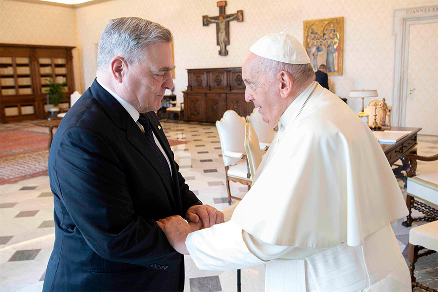 Pope, top U.S. military officer discuss war in Ukraine - Catholic Review