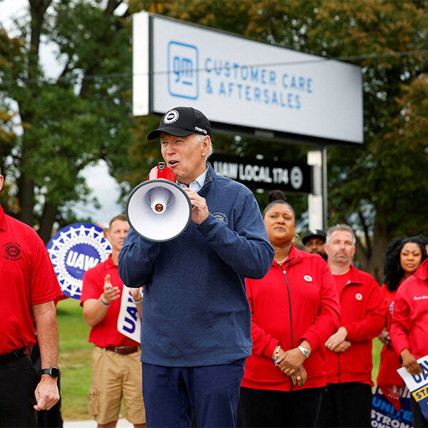 Biden makes history joining striking auto workers on picket line