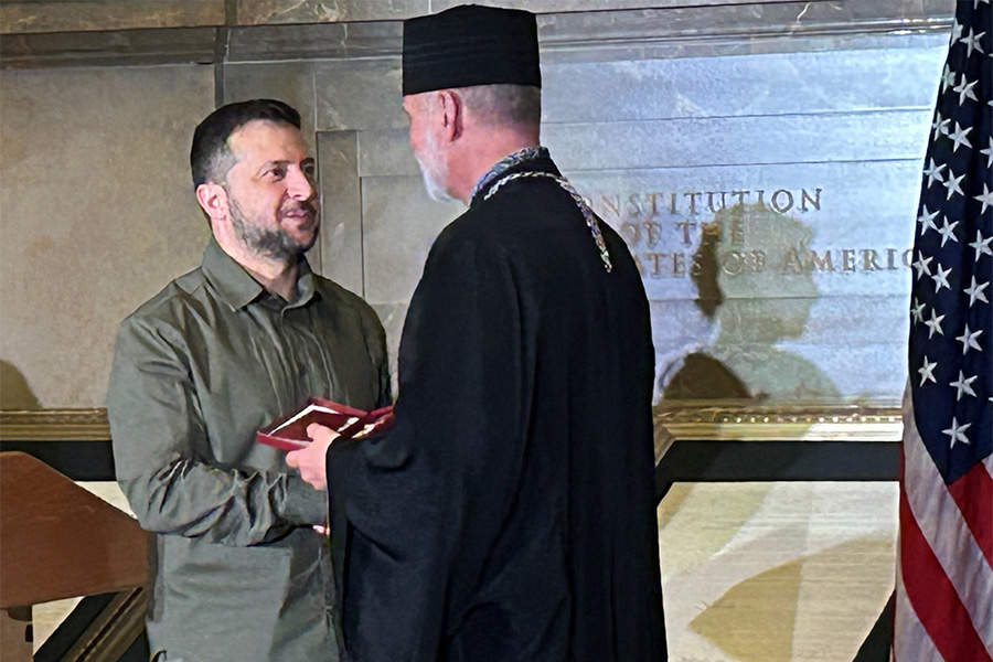 U.S. Catholic archbishop receives award from Ukraine’s Zelenskyy