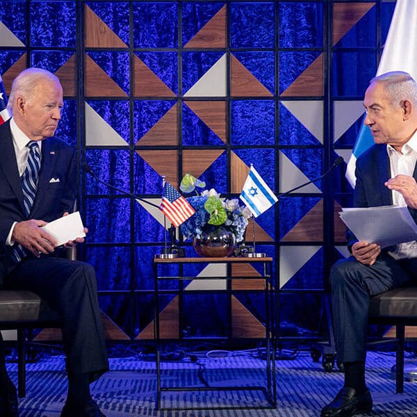 In wartime visit to Israel, Biden says hospital blast caused by ‘other team’