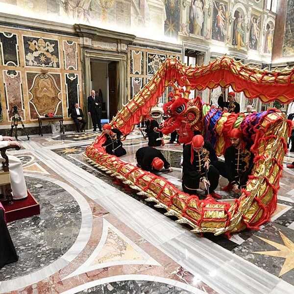 Pope treated to ceremony at Vatican to usher in the Chinese New Year