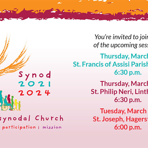 Archdiocese of Baltimore Catholics invited to participate in regional Synod on Synodality sessions