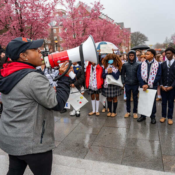 Students rally in support of BOOST scholarship program