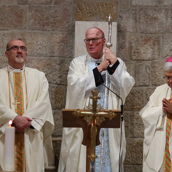 Cardinal Dolan, delegation continue CNEWA visit in Israel and Palestine, following Iran’s attack