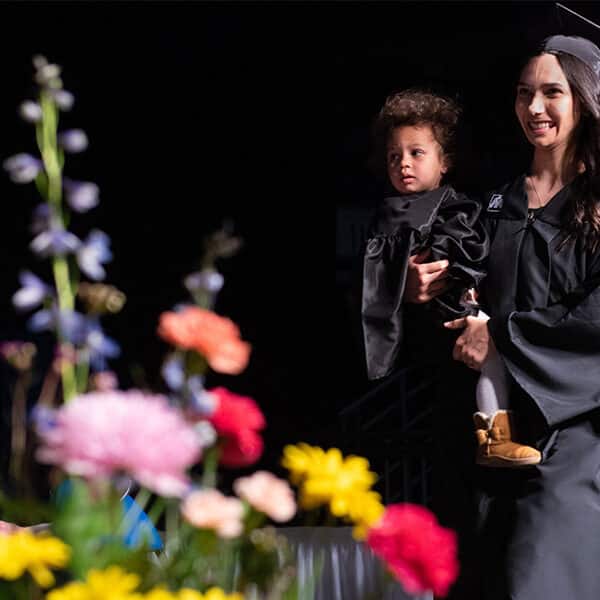 University of Mary’s community for student moms celebrates its first graduate