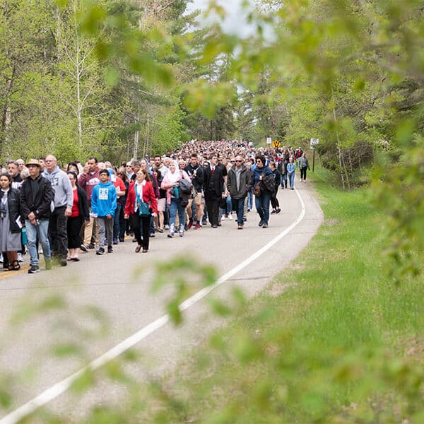 Northern pilgrimage begins with a call to holiness and an intimate walk in the woods with Jesus