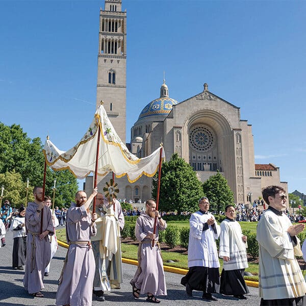 More than 1,200 take to the streets of nation’s capital for National Eucharistic Pilgrimage