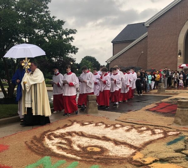 National Eucharist Pilgrimage meets rain and prayers at first Maryland stop