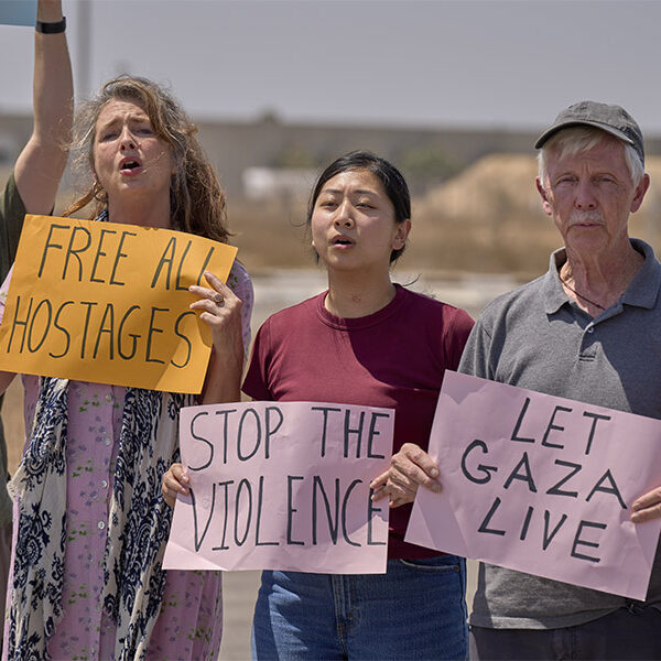 As war frightens away tourists, Catholic activists pray for peace during Holy Land pilgrimage