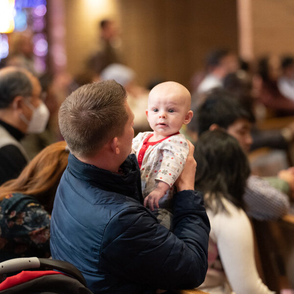 The baby at Mass