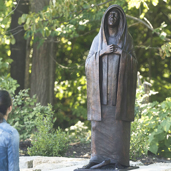 Indiana college’s outdoor sacred space dedicated to Mary is place for prayer, Mass, meditation