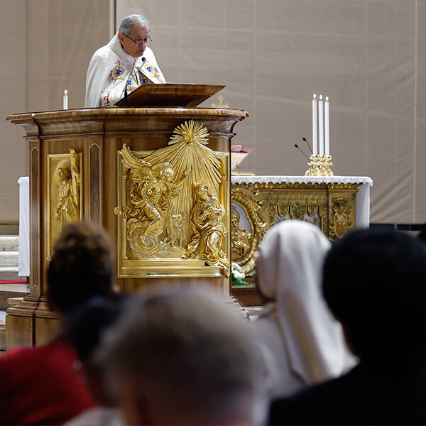 Saints hold lessons for bringing peace to world, bishop tells synod