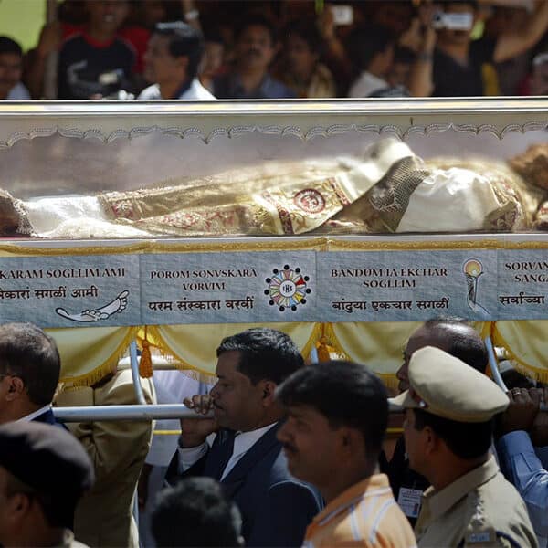 Pilgrims walk miles to pay homage to St. Francis Xavier in a once-in-a-decade exposition of relics