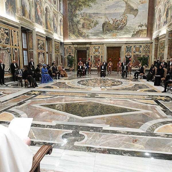 Patient diplomacy, cooperation hold hope for suffering world, pope says