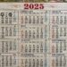 Image of a 2025 calendar